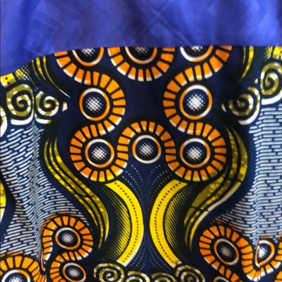 Source Unknown Royal Blue and Orange Casual Button Down Shirt - Picture 5 of 5